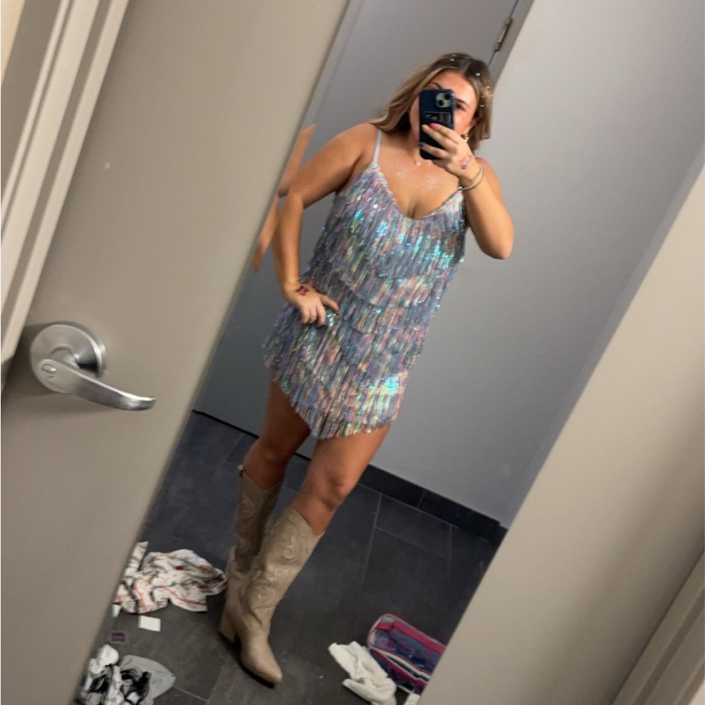Amazing Lace Sequin fringe dress (perfect for a taylor swift concert)